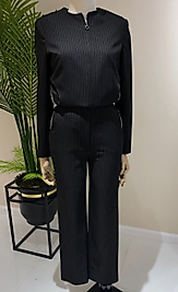 JUS DE POMMES BLACK STRIPED  PANTOLON