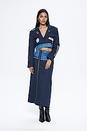 QUZU DENİM MATCHLİ LACİVERT ETEK