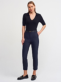 DİLVİN KEMERLİ SAMRT PANTOLON LACİVERT